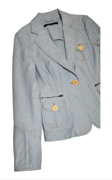 Marc Jacobs Women’s Denim Blue Blazer Jacket - Picture 5 of 11
